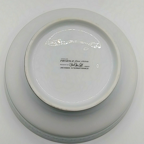 💧HP!Jackson Internationale fine china Bowl with silver trim. MCM by Paul McCobb. - Picture 5 of 10